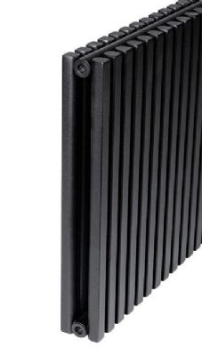 ULTRAHEAT KLON METALLIC BLACK H600mm x W611mm MINIMALIST HORIZONTAL DOUBLE 'D' TUBE RADIATOR, KD616B ULTRAHEAT KLON METALLIC BLACK H600mm x W611mm MINIMALIST HORIZONTAL DOUBLE 'D' TUBE RADIATOR, KD616B